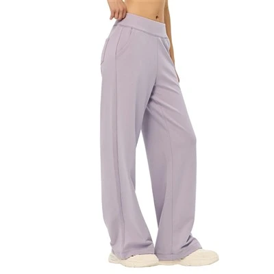 Calça casual Retemu de cintura alta e perna reta